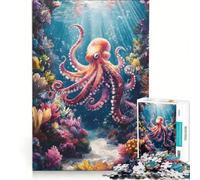 Jigsaw Puzzles for Adults1000 Piece Octopus in The Ocean Educational Toy Difficult And Challenge Improving Love between Couples 38x52cm