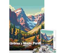 Jigsaw Puzzles for Adults1000 Piece Ordesa Y Monte Perdido National Park Cozy Family Gathering Enjoyment Unique Christmas Celebration Present (38x26cm)