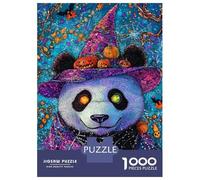 Jigsaw Puzzles for Adults1000 Piece Panda's Halloween Magic-3 Jigsaws for Adults Family Games Birthday Present Help The Brain Exercise 38x26cm/1000pcs