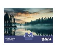 Jigsaw Puzzles for Adults1000 Piece Peaceful Lake Sunset Reflections Adult Jigsaw Puzzle Brain Teaser Game For Family Fun Stress Reduction Gifts 52x38cm/1000pcs