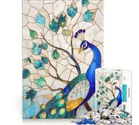 Jigsaw Puzzles for Adults1000 Piece Peacock Floral Gold, Educational Game, Difficult Hard, Unique Birthday And Xmas Gifts 38x52cm