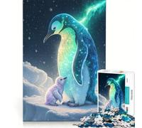 Jigsaw Puzzles for Adults1000 Piece Penguin And Chick in Snowy Landscape, Educational Game, Difficult Hard, Unique Birthday And Xmas Gifts 50x75cm