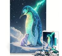 Jigsaw Puzzles for Adults1000 Piece Penguin And Chick in Snowy Landscape, Relaxing Games, Decompressing Intellectual, Birthday Present,Travel Gifts, 38x52cm