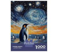 Jigsaw Puzzles for Adults1000 Piece Penguin Starry Night-21 Jigsaws for Adults Family Games Birthday Present Help The Brain Exercise 38x26cm/1000pcs