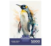 Jigsaw Puzzles for Adults1000 Piece Penguin Watercolor Adult Jigsaw Puzzle Toy Wall Decor Precision Cutting Deal As Gifts for The Whole Family 70x50cm/1000pcs