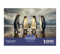 Jigsaw Puzzles for Adults1000 Piece Penguins on The Beach Adult Jigsaw Puzzle Relaxing Games Staycation Kill Time for Birthday, Chrismas 70x50cm/1000pcs
