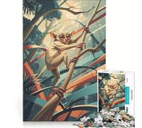 Jigsaw Puzzles for Adults1000 Piece Philippine Tarsier, Educational Game, Challenging To Complete, Challenging Game Gifts 38x52cm