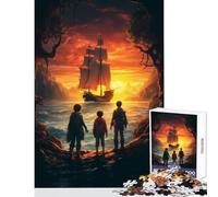 Jigsaw Puzzles for Adults1000 Piece Pirate Kids Adventure Puzzle For Teenagers Difficult Challenge Educational Challenge Great Gifts for Gaming (38x52cm)