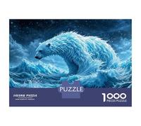 Jigsaw Puzzles for Adults1000 Piece Polar Bear Ocean Waves Adult Jigsaw Puzzle Relaxing Games Staycation Kill Time for Birthday, Chrismas 70x50cm/1000pcs