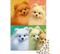 Jigsaw Puzzles for Adults1000 Piece Pomeranian Dog Wall Art Jigsaw for Adults Hands-on Game Wall Decoration for Birthday, Chrismas 52x38cm/1000pcs