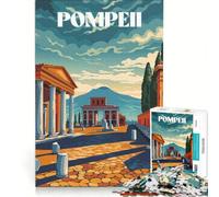 Jigsaw Puzzles for Adults1000 Piece Pompeii Ruins, Educational Game, Difficult Hard, Unique Birthday And Xmas Gifts 38x26cm