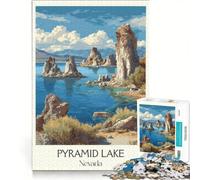 Jigsaw Puzzles for Adults1000 Piece Pyramid Lake Art, Educational Game, Challenging To Complete, Challenging Game Gifts 50x75cm