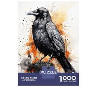 Jigsaw Puzzles for Adults1000 Piece Ravens Watercolor Jigsaws for Adults Family Games Birthday Present Help The Brain Exercise 52x38cm/1000pcs