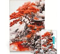 Jigsaw Puzzles for Adults1000 Piece Red River Pagoda Relaxing Games Decompressing Intellectual Birthday Present Travel Gifts 38x26cm