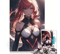 Jigsaw Puzzles for Adults1000 Piece Redhaired Anime Girl Relaxing Games Decompressing Intellectual Birthday Present Travel Gifts 38x26cm