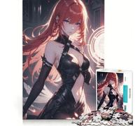 Jigsaw Puzzles for Adults1000 Piece Redhaired Anime Girl Relaxing Games Decompressing Intellectual Birthday Present Travel Gifts 38x52cm