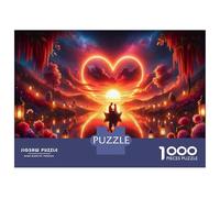 Jigsaw Puzzles for Adults1000 Piece Romantic Sunset Heart Adult Jigsaw Puzzle Relaxing Games Staycation Kill Time for Birthday, Chrismas 52x38cm/1000pcs