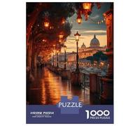 Jigsaw Puzzles for Adults1000 Piece Romantic Sunset in Rome Jigsaw for Adults Anti-Stress Toys A Work of Art for Birthday, Chrismas 52x38cm/1000pcs