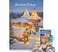 Jigsaw Puzzles for Adults1000 Piece Rovaniemi, Finland, Toy Wall Decor, Staycation Kill Time, Beautiful Design Game 38x52cm