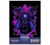 Jigsaw Puzzles for Adults1000 Piece Samurai Gorilla T-Shirt Design Jigsaw for Adults Anti-Stress Toys A Work of Art for Birthday, Chrismas 38x26cm/1000pcs