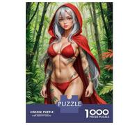 Jigsaw Puzzles for Adults1000 Piece Sexy Red Riding Hood Costume Jigsaw for Adults Hands-on Game Wall Decoration for Birthday, Chrismas 38x26cm/1000pcs