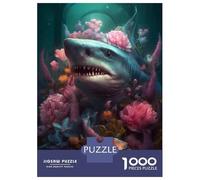 Jigsaw Puzzles for Adults1000 Piece Shark Fish Ethereal Adult Jigsaw Puzzle Toy Wall Decor Precision Cutting Deal As Gifts for The Whole Family 52x38cm/1000pcs