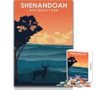 Jigsaw Puzzles for Adults1000 Piece Shenandoah National Park Brainteaser Family Games A Work of Art Secret Santa Gifts Size 38x52cm