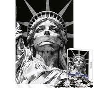 Jigsaw Puzzles for Adults1000 Piece Silenced Statue of Liberty Educational Game Tough Challenge Toy Wall Decor Fun Activities at Home (38X26CM)