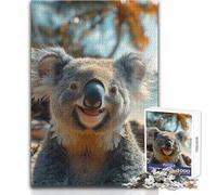 Jigsaw Puzzles for Adults1000 Piece Smiling Koala Close-Up Enjoyable Quiet Leisure Activity Premium Accurate Edge Craft Toy Size 50x75cm