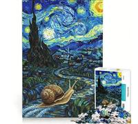 Jigsaw Puzzles for Adults1000 Piece Snail's Starry Night Journey Educational Game Difficult Hard Unique Birthday And Xmas Gifts 38x26cm