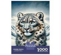 Jigsaw Puzzles for Adults1000 Piece Snow Leopard Wall Art Print Jigsaw for Adults Anti-Stress Toys A Work of Art for Birthday, Chrismas 38x26cm/1000pcs
