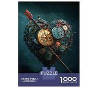 Jigsaw Puzzles for Adults1000 Piece Steampunk Heart Wall Art Print Jigsaw for Adults Anti-Stress Toys A Work of Art for Birthday, Chrismas 70x50cm/1000pcs