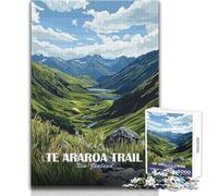 Jigsaw Puzzles for Adults1000 Piece Te Araroa Trail New Zealand Poster Brainteaser Family Games A Work of Art Secret Santa Gifts Size 38x26cm