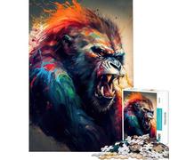 Jigsaw Puzzles for Adults1000 Piece The Angry Ape Adult Jigsaw Puzzle Family Game Analysis And Logic Deal As Gifts for The Whole Family (Size 38x52cm)