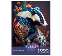 Jigsaw Puzzles for Adults1000 Piece The Careful Badger Adult Jigsaw Puzzle Toy Wall Decor Precision Cutting Deal As Gifts for The Whole Family 52x38cm/1000pcs