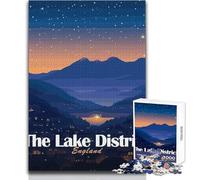 Jigsaw Puzzles for Adults1000 Piece The Lake District England Nightscape Brainteaser Family Games A Work of Art Secret Santa Gifts Size 50x75cm