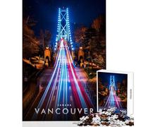 Jigsaw Puzzles for Adults1000 Piece The Lions Gate Bridge Cozy Family Gathering Enjoyment Unique Christmas Celebration Present (50x75cm)