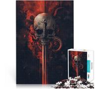 Jigsaw Puzzles for Adults1000 Piece The Skull Sword Made of cardboard for age 14+ Practical game Christmas game Presents for Women。size：26x38cm/10.24x14.96inch