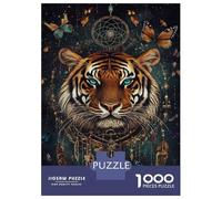 Jigsaw Puzzles for Adults1000 Piece Tiger Dreamcatcher Magic Jigsaws for Adults Family Games Birthday Present Help The Brain Exercise 70x50cm/1000pcs