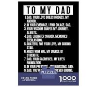 Jigsaw Puzzles for Adults1000 Piece To My Dad Adult Jigsaw Puzzle Relaxing Games Staycation Kill Time for Birthday, Chrismas 52x38cm/1000pcs