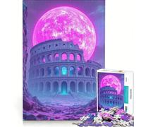 Jigsaw Puzzles for Adults1000 Piece Vaporwave Colosseum Educational Game Challenging To Complete Challenging Game Gifts 38x26cm