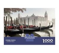 Jigsaw Puzzles for Adults1000 Piece Venice Gondolas in The Morning Mist Adult Jigsaw Puzzle Hands-on Game Presents for Women for Birthday, Chrismas 38x26cm/1000pcs