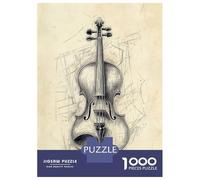 Jigsaw Puzzles for Adults1000 Piece Violin Sketch Jigsaw Puzzle Relax Games Difficult Challenge Stress Reduction Gifts 70x50cm/1000pcs