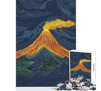 Jigsaw Puzzles for Adults1000 Piece Volcano Eruption Night Anti-Stress Toys Great Gifts And Toys Relaxing Games Train Your Brain And Hands size 38x52cm