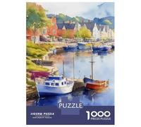 Jigsaw Puzzles for Adults1000 Piece Watercolor Coastal Scene Jigsaw for Adults Family Games Analysis And Logic Deal As Gifts for The Whole Family 38x26cm/1000pcs