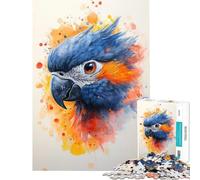Jigsaw Puzzles for Adults1000 Piece Watercolor Parrot Portrait Fun at Home Activities, Home Art Decor Educational Games for 14+ Puzzle Game Offered (50x75cm)