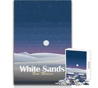Jigsaw Puzzles for Adults1000 Piece White Sands National Park at Night Brainteaser Family Games Home Art Decor Anti-Stress Toys Size 50x75cm