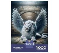 Jigsaw Puzzles for Adults1000 Piece Winged Lion Fantasy Art Print Jigsaw for Adults Hands-on Game Wall Decoration for Birthday, Chrismas 38x26cm/1000pcs