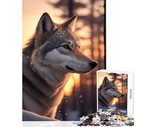 Jigsaw Puzzles for Adults1000 Piece Wolf Animals Puzzle For Teenagers Difficult Challenge Educational Challenge Great Gifts for Gaming (50x75cm)