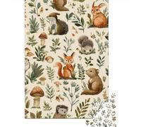 Jigsaw Puzzles for Adults1000 Piece Woodland Creatures Fabric Panel Jigsaw for Adults Family Games Analysis And Logic Deal As Gifts for The Whole Family 52x38cm/1000pcs